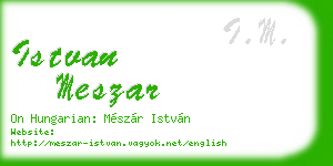 istvan meszar business card