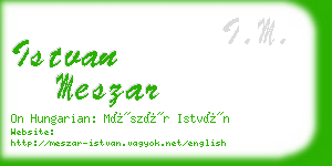 istvan meszar business card